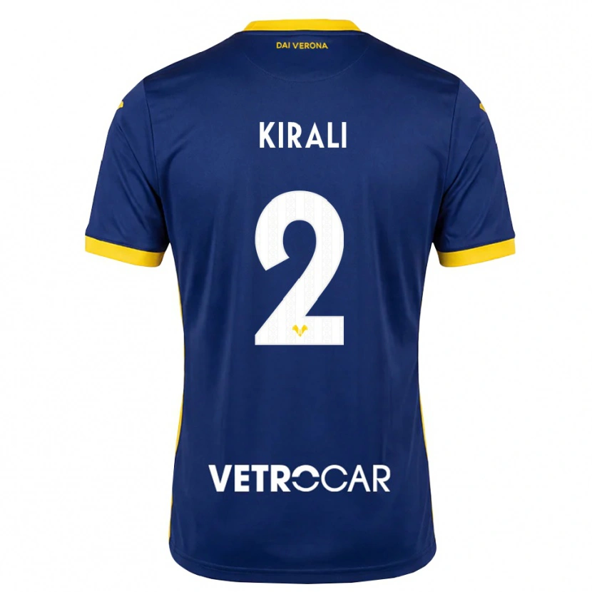 Danxen Donna Maglia Dragoș Kirali #2 Blu Reale Giallo Bianco Kit Gara Home 2026/27 Maglietta