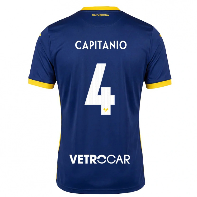 Danxen Donna Maglia Alex Capitanio #4 Blu Reale Giallo Bianco Kit Gara Home 2026/27 Maglietta