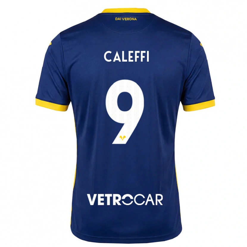 Danxen Donna Maglia Andrea Caleffi #9 Blu Reale Giallo Bianco Kit Gara Home 2026/27 Maglietta