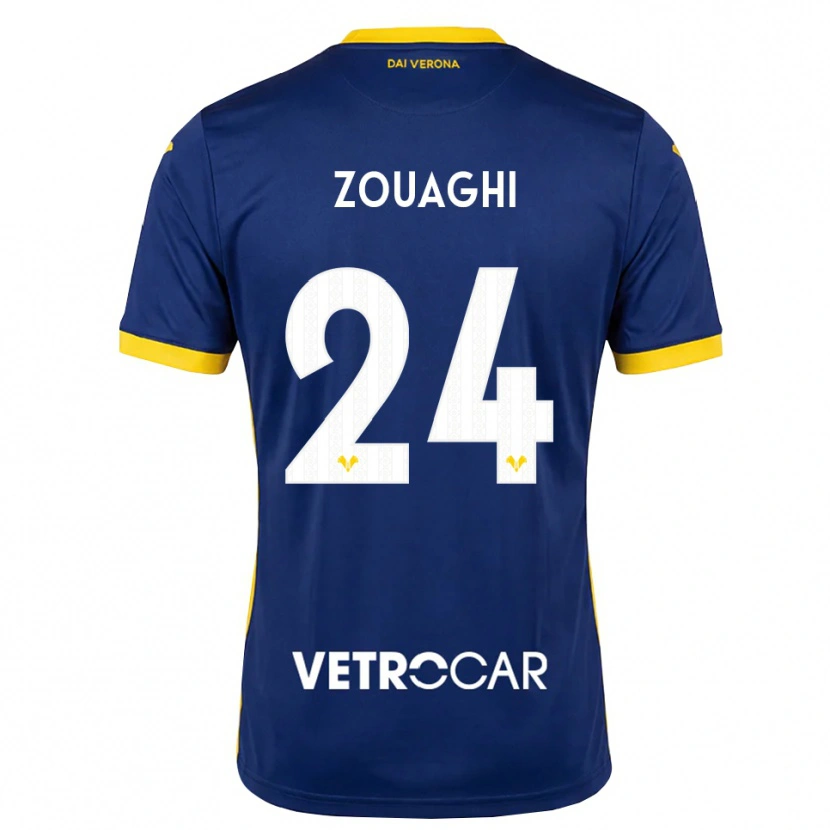 Danxen Donna Maglia Thomas Zouaghi #24 Blu Reale Giallo Bianco Kit Gara Home 2026/27 Maglietta