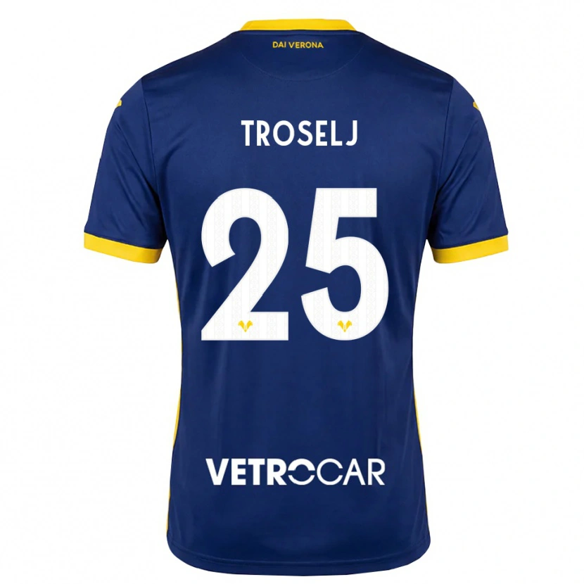 Danxen Donna Maglia Ethan Troselj #25 Blu Reale Giallo Bianco Kit Gara Home 2026/27 Maglietta