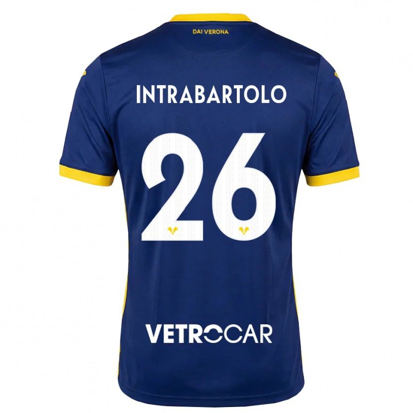 Danxen Donna Maglia Denis Intrabartolo #26 Blu Reale Giallo Bianco Kit Gara Home 2026/27 Maglietta