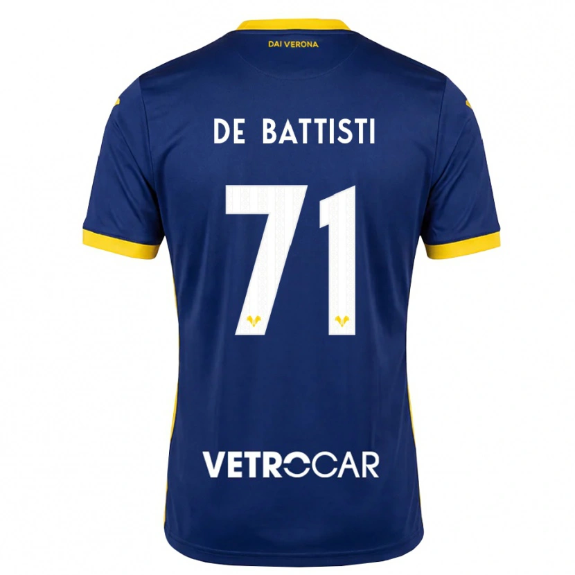 Danxen Donna Maglia Davide De Battisti #71 Blu Reale Giallo Bianco Kit Gara Home 2026/27 Maglietta