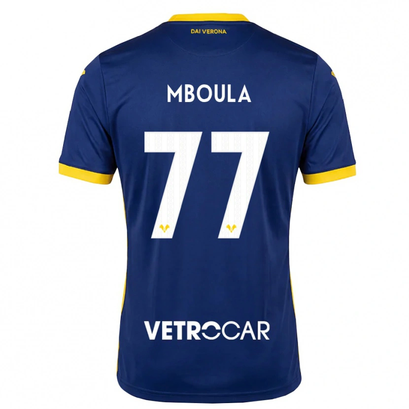 Danxen Donna Maglia Jordi Mboula #77 Blu Reale Giallo Bianco Kit Gara Home 2026/27 Maglietta