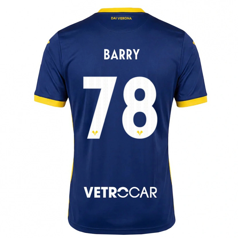 Danxen Donna Maglia Oumar Barry #78 Blu Reale Giallo Bianco Kit Gara Home 2026/27 Maglietta