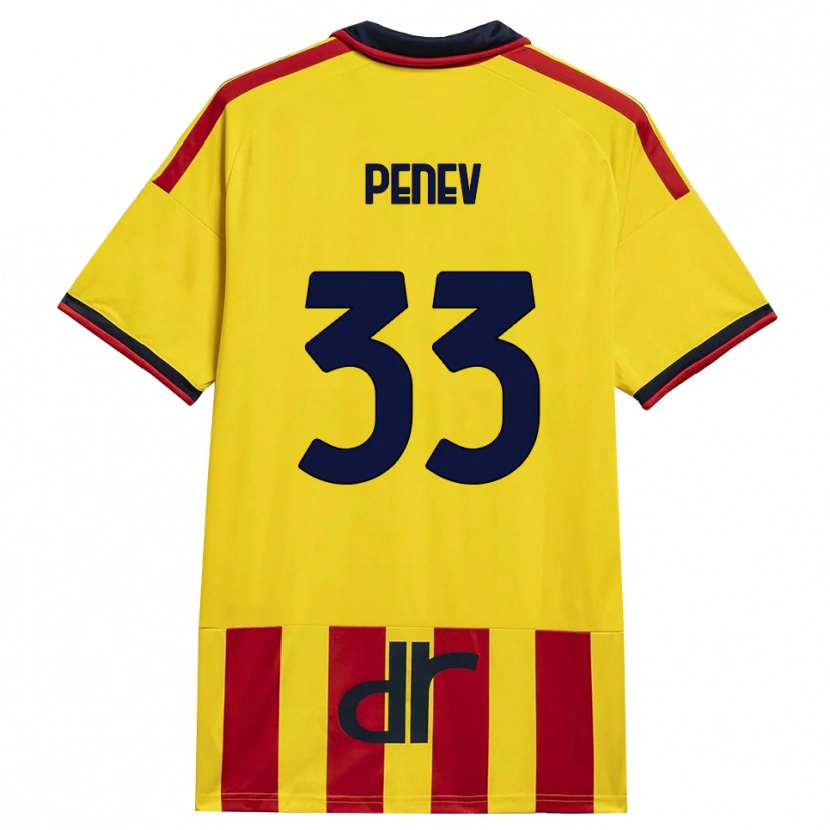 Danxen Donna Maglia Plamen Penev #33 Giallo Rosso Kit Gara Home 2026/27 Maglietta