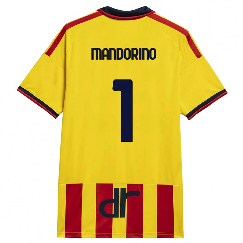 Danxen Donna Maglia Matteo Mandorino #1 Giallo Rosso Kit Gara Home 2026/27 Maglietta