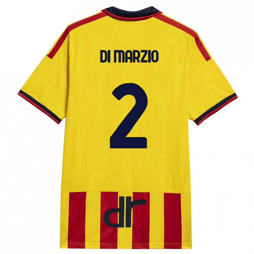 Danxen Donna Maglia Flavio Di Marzio #2 Giallo Rosso Kit Gara Home 2026/27 Maglietta