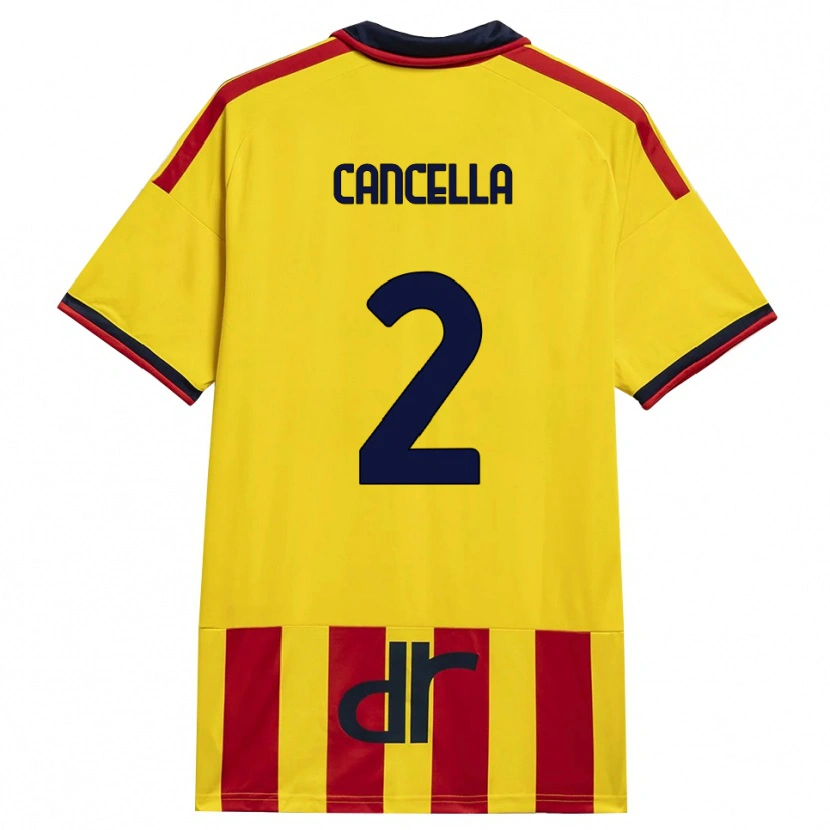 Danxen Donna Maglia Daniel Cancella #2 Giallo Rosso Kit Gara Home 2026/27 Maglietta