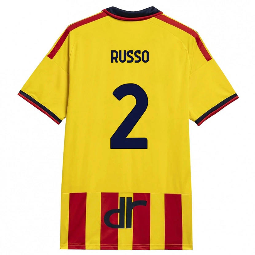 Danxen Donna Maglia Luca Russo #2 Giallo Rosso Kit Gara Home 2026/27 Maglietta