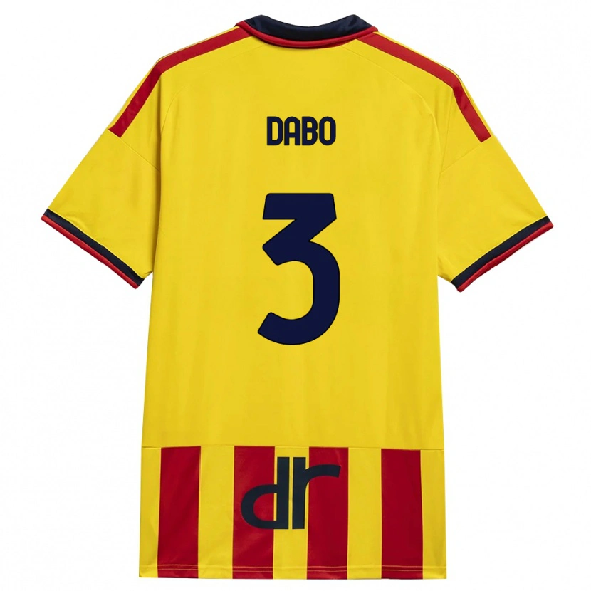 Danxen Donna Maglia Ismael Dabo #3 Giallo Rosso Kit Gara Home 2026/27 Maglietta
