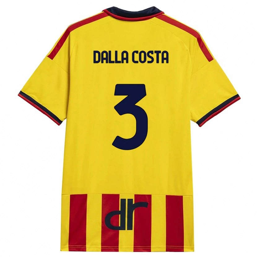 Danxen Donna Maglia Luca Dalla Costa #3 Giallo Rosso Kit Gara Home 2026/27 Maglietta