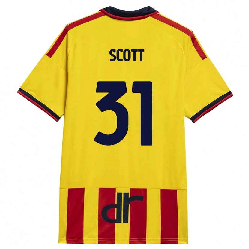 Danxen Donna Maglia Elijah Scott #31 Giallo Rosso Kit Gara Home 2026/27 Maglietta