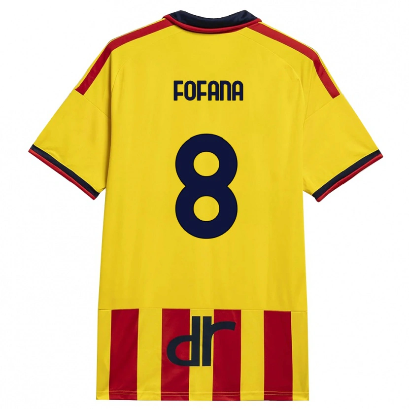 Danxen Donna Maglia Sadik Fofana #8 Giallo Rosso Kit Gara Home 2026/27 Maglietta