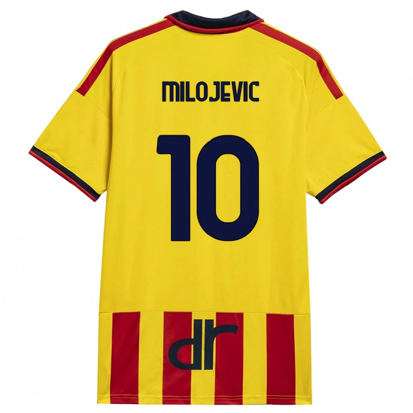 Danxen Donna Maglia Nemanja Milojevic #10 Giallo Rosso Kit Gara Home 2026/27 Maglietta