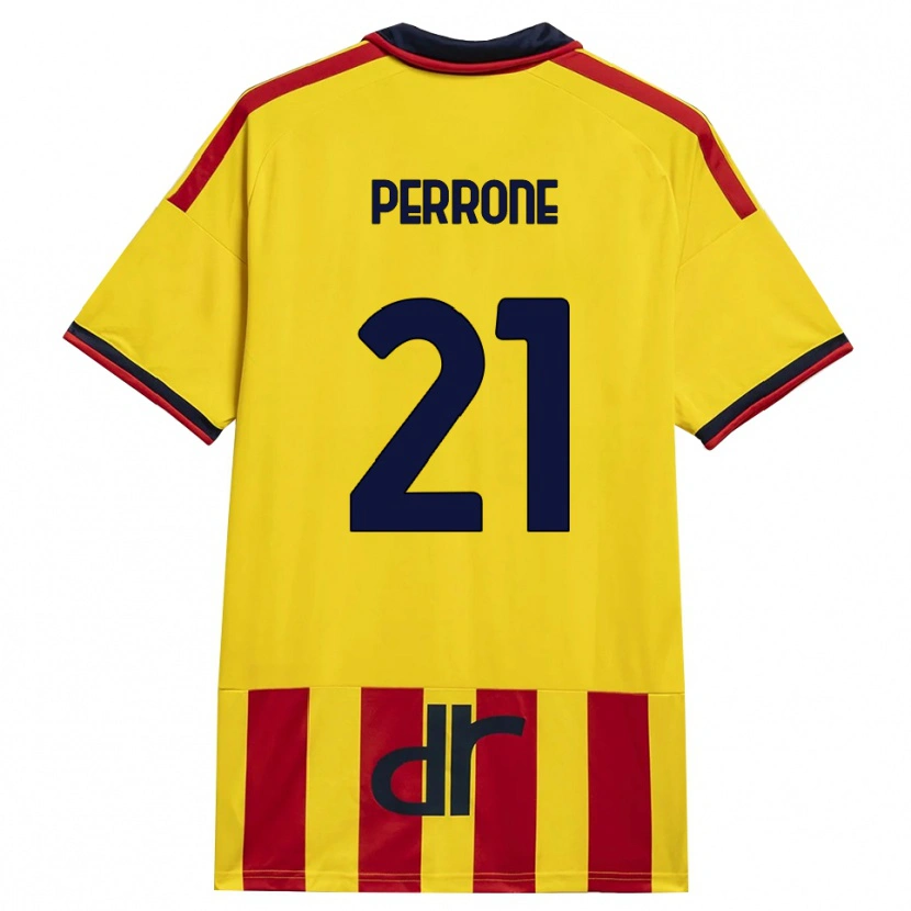 Danxen Donna Maglia Samuele Perrone #21 Giallo Rosso Kit Gara Home 2026/27 Maglietta