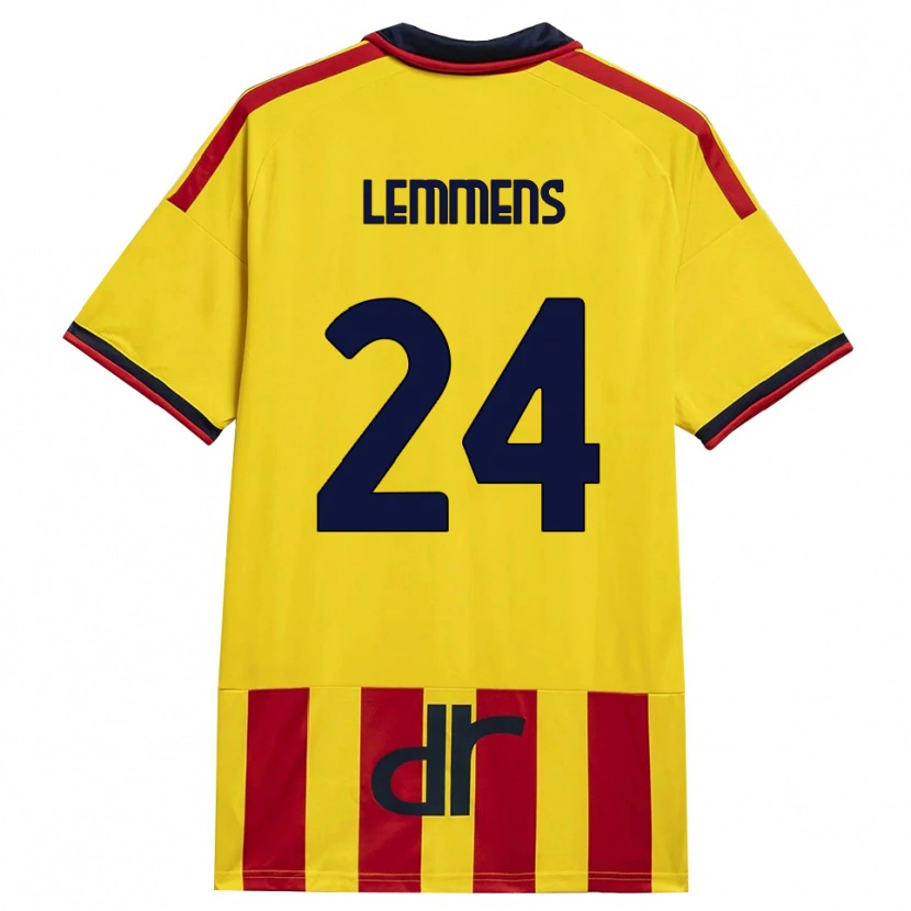Danxen Donna Maglia Mats Lemmens #24 Giallo Rosso Kit Gara Home 2026/27 Maglietta