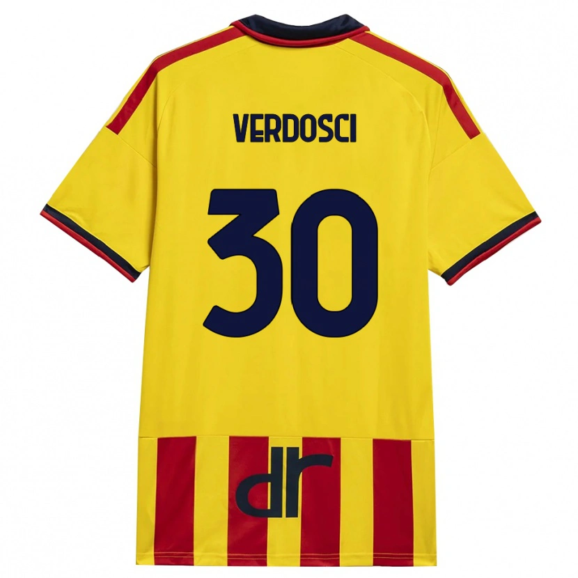 Danxen Donna Maglia Simone Verdosci #30 Giallo Rosso Kit Gara Home 2026/27 Maglietta