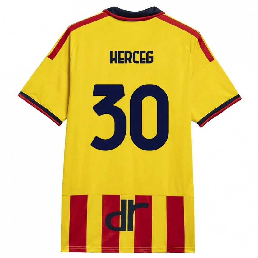 Danxen Donna Maglia Lovro Herceg #30 Giallo Rosso Kit Gara Home 2026/27 Maglietta