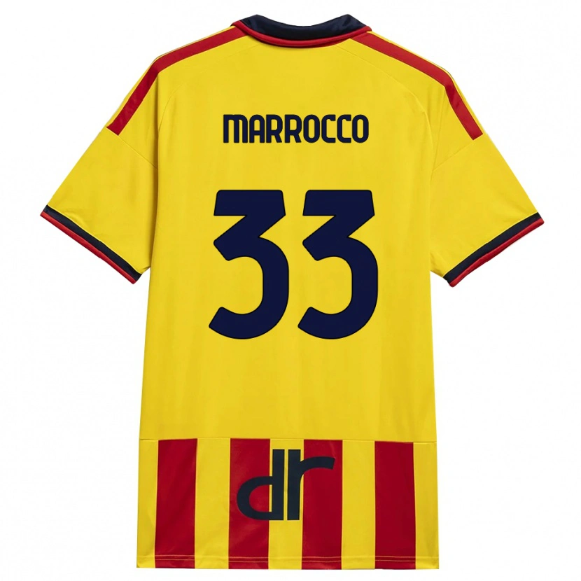Danxen Donna Maglia Iacopo Marrocco #33 Giallo Rosso Kit Gara Home 2026/27 Maglietta