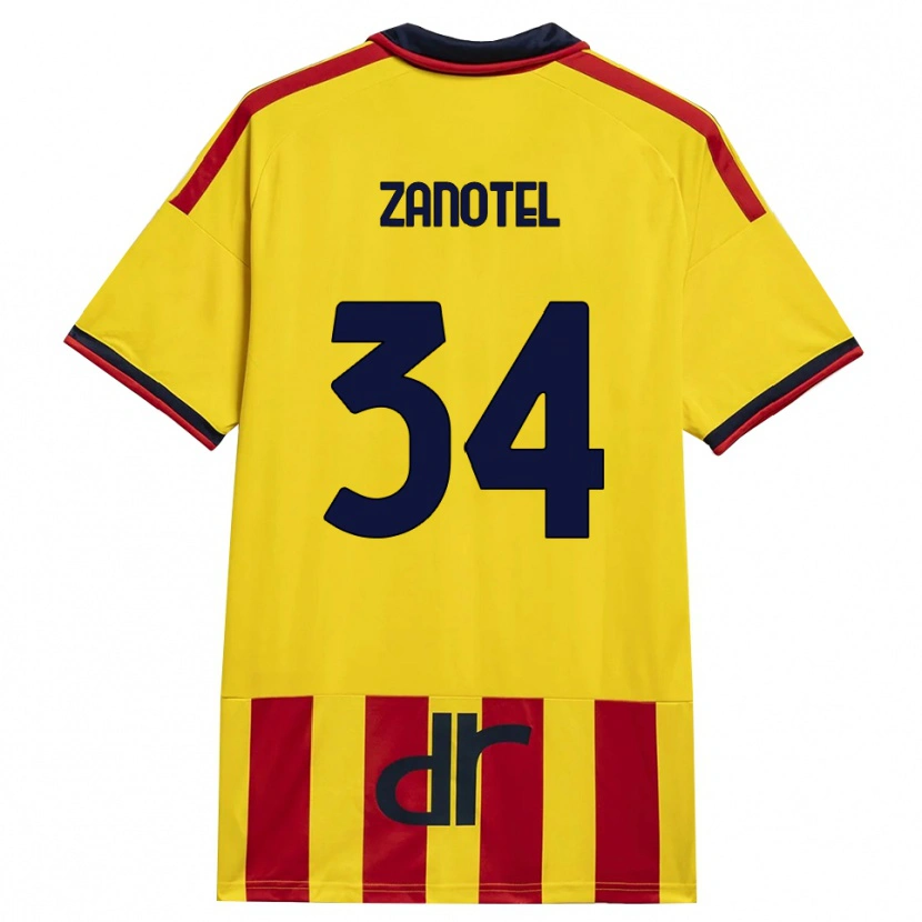 Danxen Donna Maglia Giovanni Zanotel #34 Giallo Rosso Kit Gara Home 2026/27 Maglietta