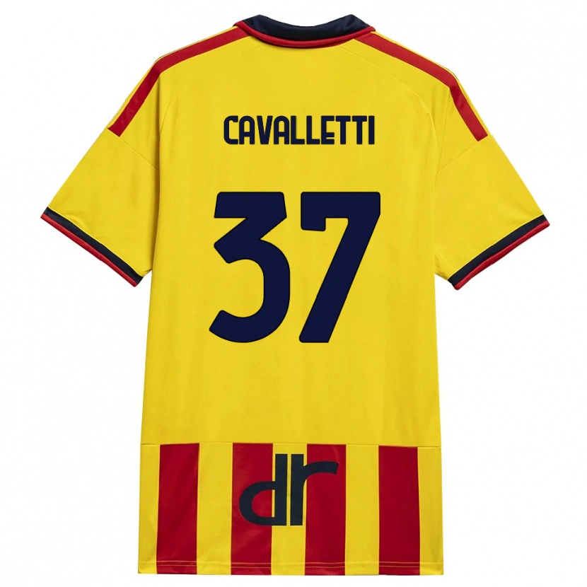 Danxen Donna Maglia Cristian Cavalletti #37 Giallo Rosso Kit Gara Home 2026/27 Maglietta