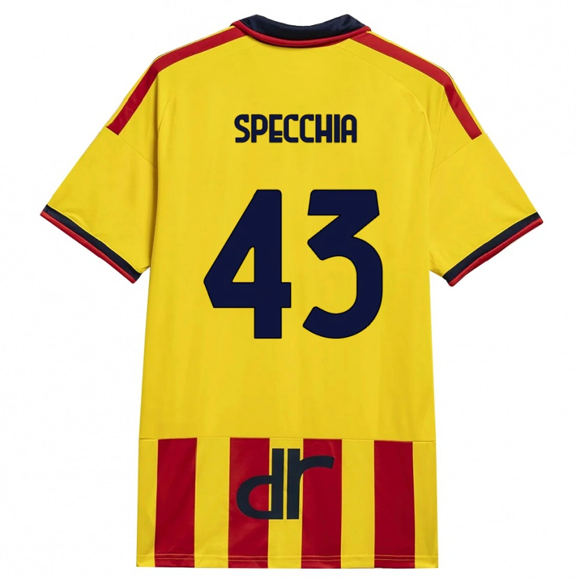 Danxen Donna Maglia Marco Specchia #43 Giallo Rosso Kit Gara Home 2026/27 Maglietta