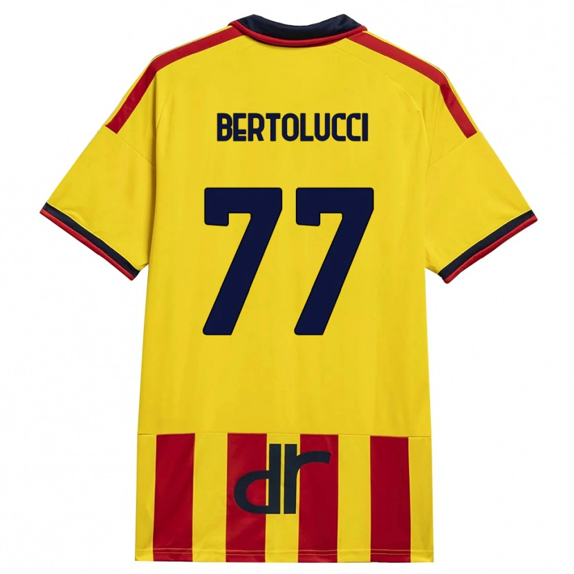 Danxen Donna Maglia Sandro Bertolucci #77 Giallo Rosso Kit Gara Home 2026/27 Maglietta