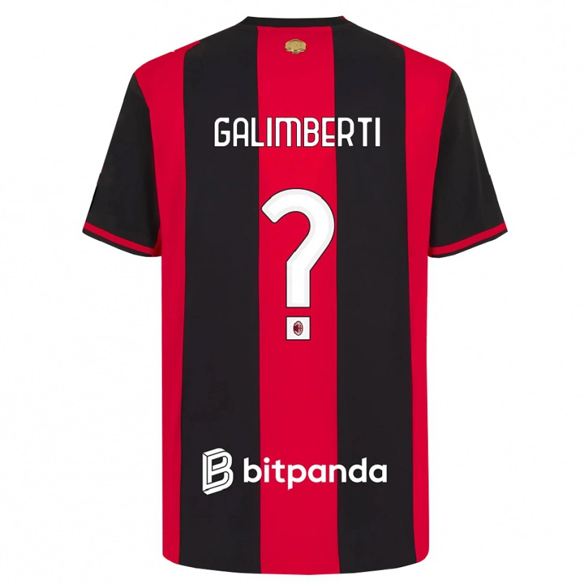 Danxen Donna Maglia Vittorio Galimberti #0 Rosso Nero Bianco Kit Gara Home 2026/27 Maglietta