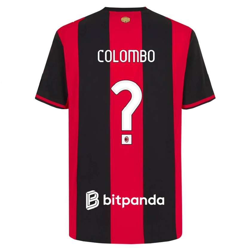 Danxen Donna Maglia Tommaso Colombo #0 Rosso Nero Bianco Kit Gara Home 2026/27 Maglietta