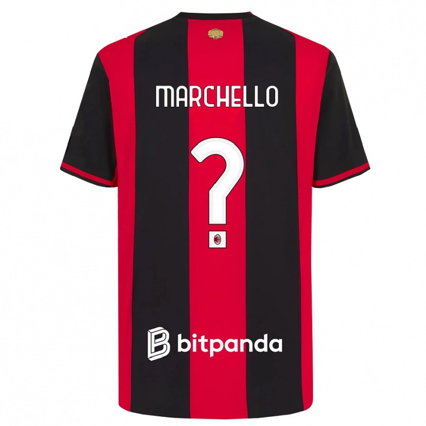 Danxen Donna Maglia Federico Marchello #0 Rosso Nero Bianco Kit Gara Home 2026/27 Maglietta