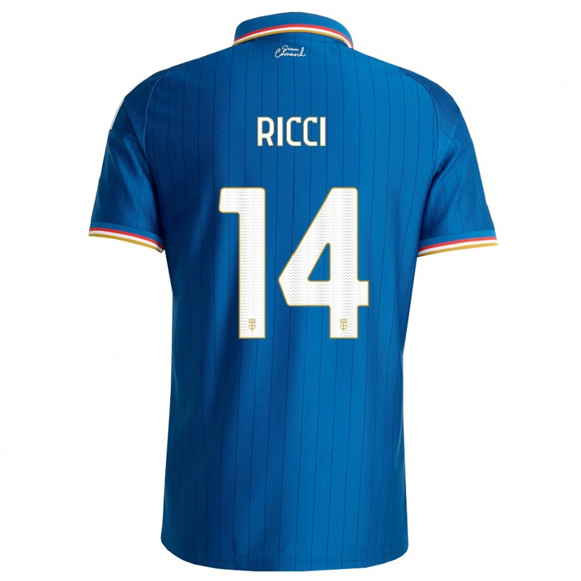 Danxen Donna Maglia Samuele Ricci #14 Blu Bianco Rosso Kit Gara Home 2026/27 Maglietta