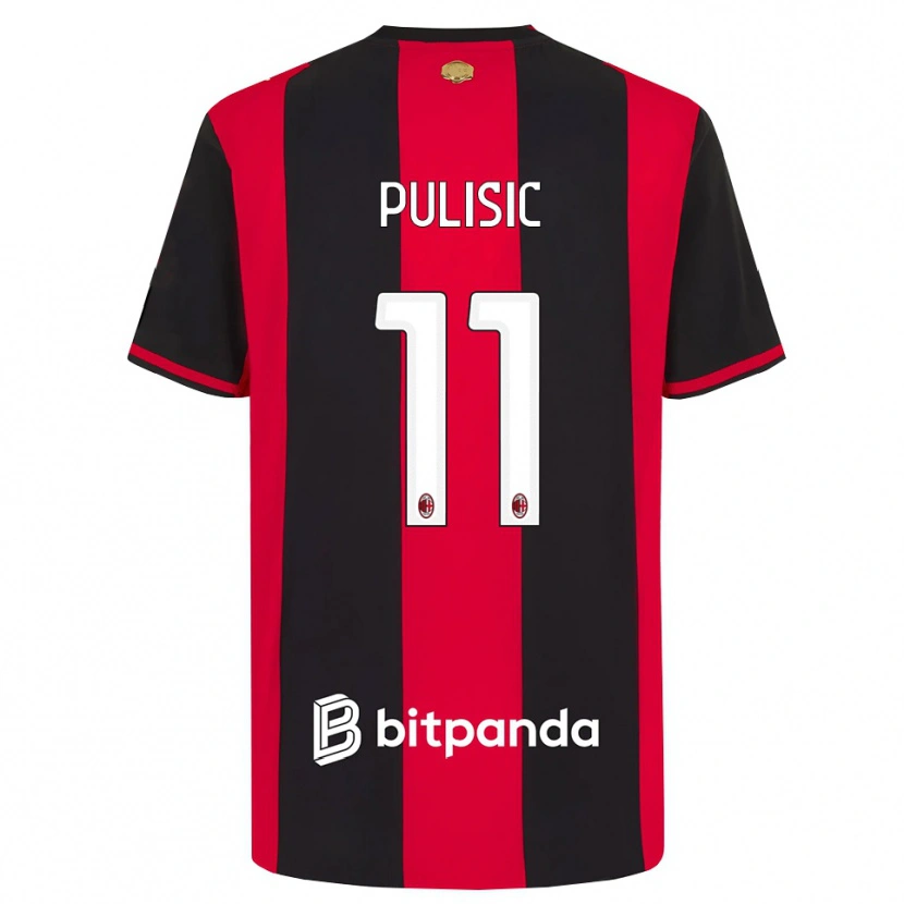 Danxen Donna Maglia Christian Pulisic #11 Rosso Nero Bianco Kit Gara Home 2026/27 Maglietta