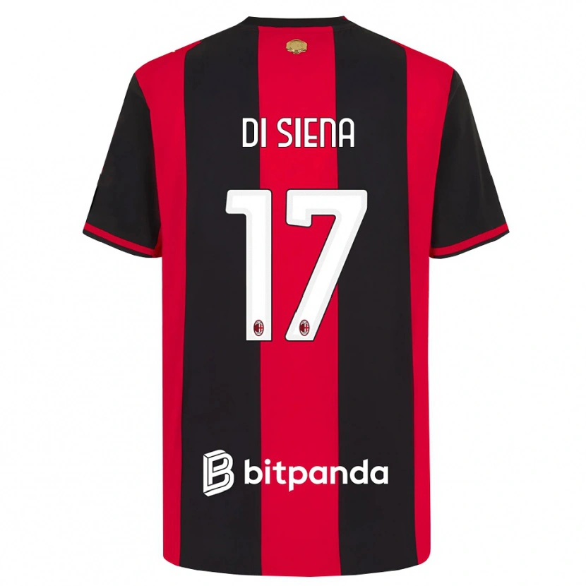 Danxen Donna Maglia Andrea Di Siena #17 Rosso Nero Bianco Kit Gara Home 2026/27 Maglietta