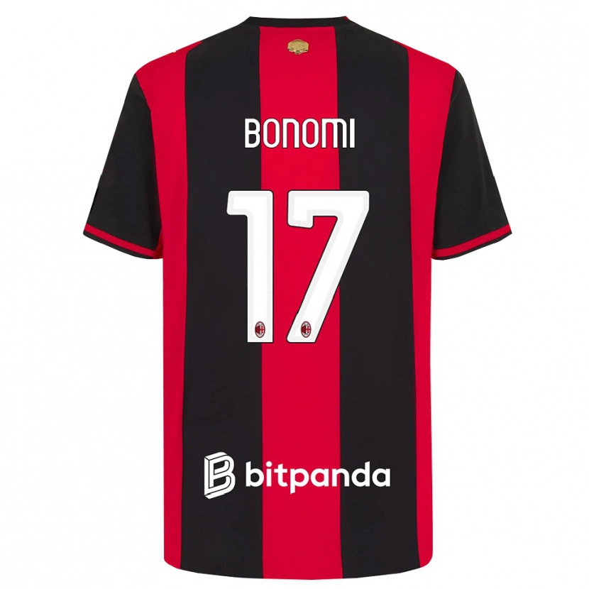 Danxen Donna Maglia Francesco Bonomi #17 Rosso Nero Bianco Kit Gara Home 2026/27 Maglietta
