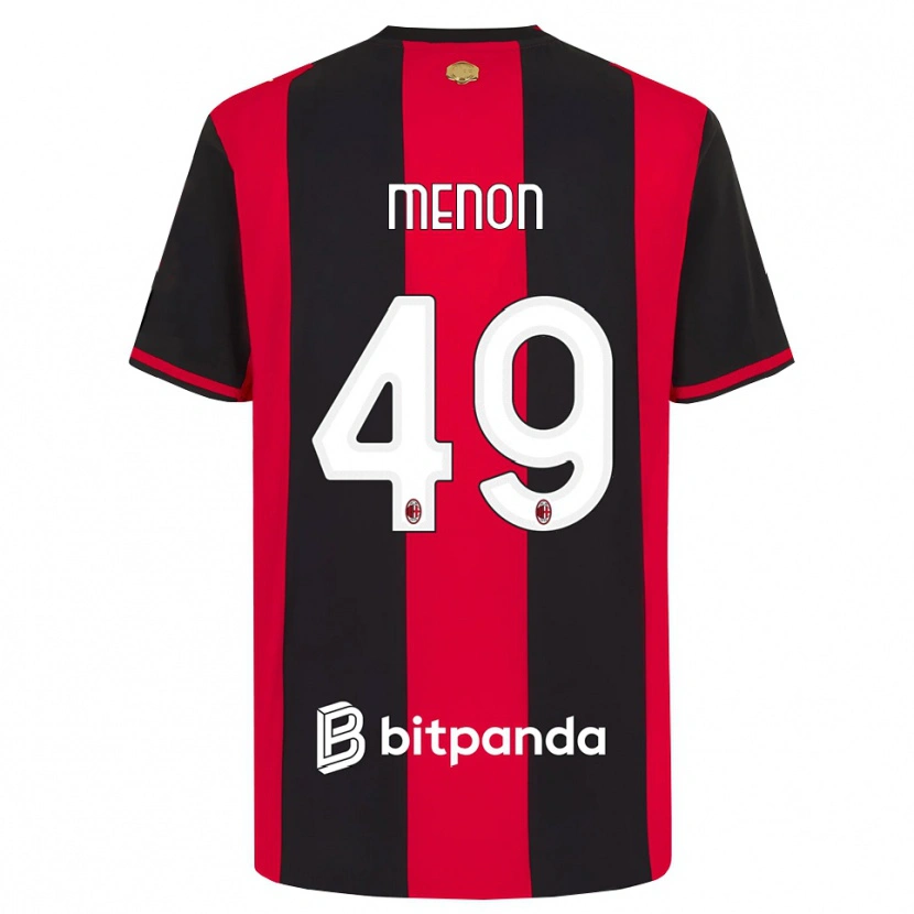 Danxen Donna Maglia Luca Menon #49 Rosso Nero Bianco Kit Gara Home 2026/27 Maglietta