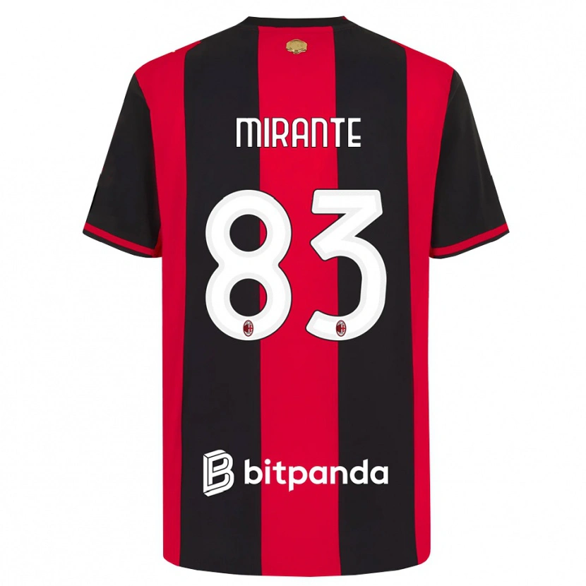 Danxen Donna Maglia Antonio Mirante #83 Rosso Nero Bianco Kit Gara Home 2026/27 Maglietta