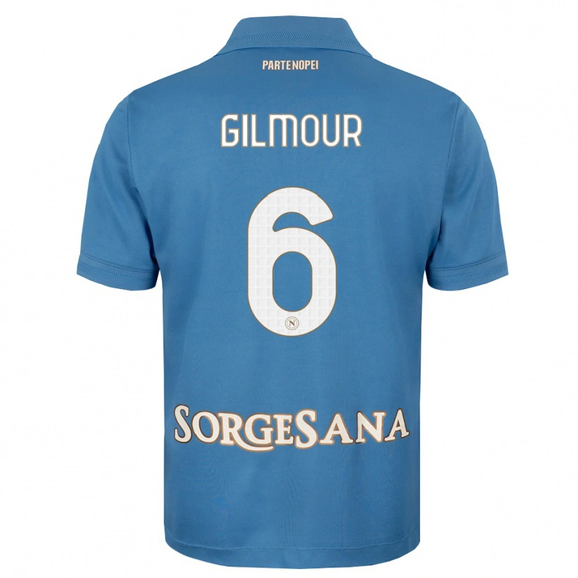 Danxen Donna Maglia Billy Gilmour #6 Blu Foschia Bianco Kit Gara Home 2026/27 Maglietta