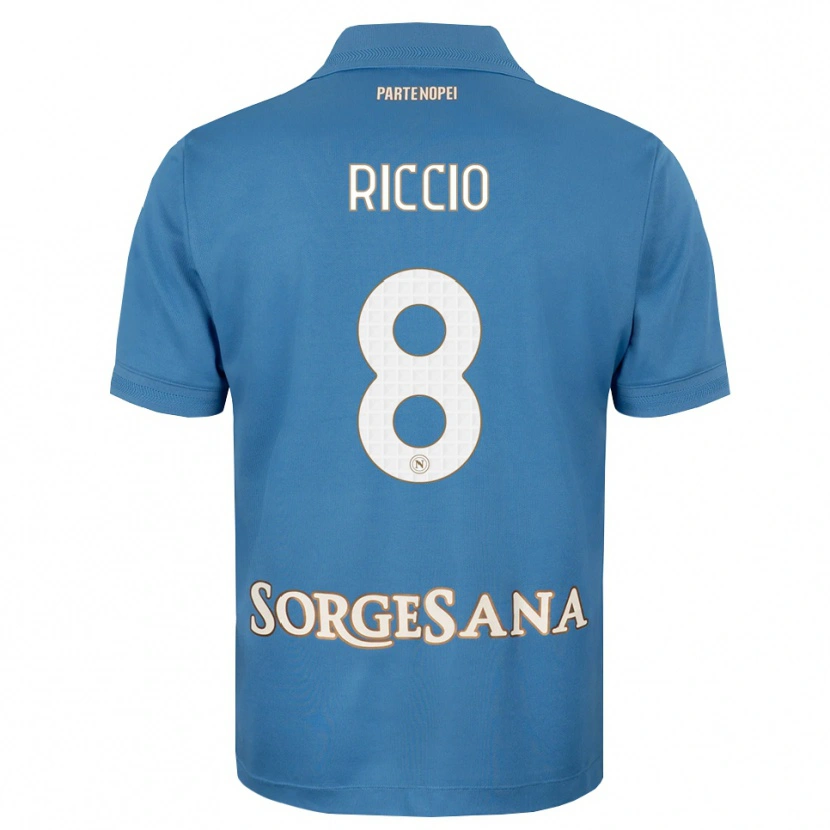 Danxen Donna Maglia Luigi Riccio #8 Blu Foschia Bianco Kit Gara Home 2026/27 Maglietta