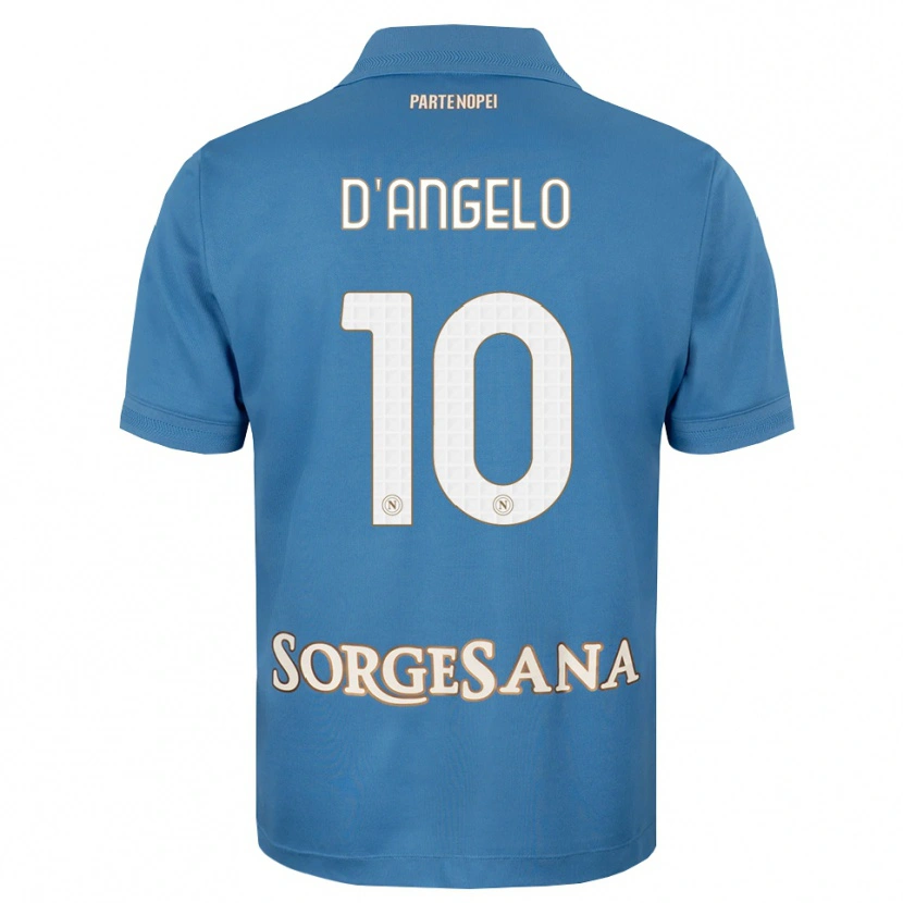 Danxen Donna Maglia Davide D'angelo #10 Blu Foschia Bianco Kit Gara Home 2026/27 Maglietta