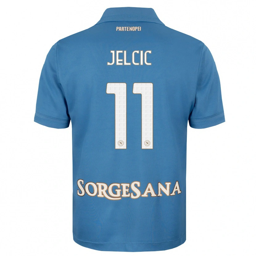 Danxen Donna Maglia Maja Jelčić #11 Blu Foschia Bianco Kit Gara Home 2026/27 Maglietta