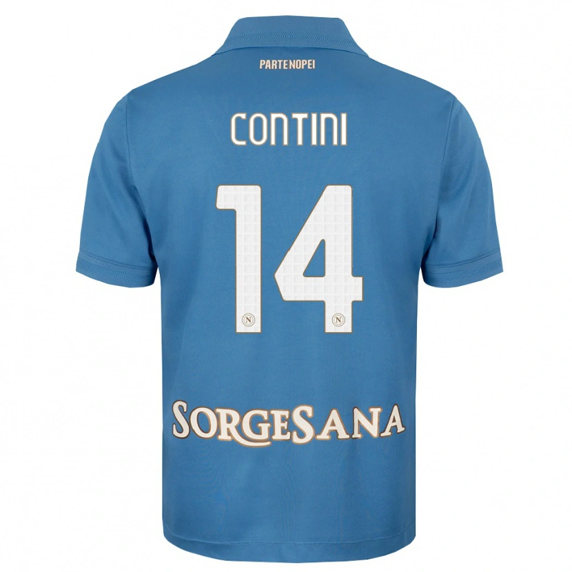 Danxen Donna Maglia Nikita Contini #14 Blu Foschia Bianco Kit Gara Home 2026/27 Maglietta