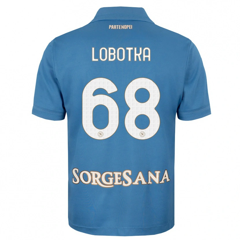 Danxen Donna Maglia Stanislav Lobotka #68 Blu Foschia Bianco Kit Gara Home 2026/27 Maglietta