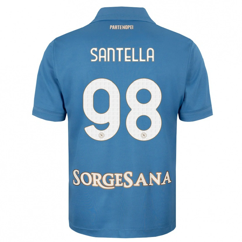 Danxen Donna Maglia Alessandro Santella #98 Blu Foschia Bianco Kit Gara Home 2026/27 Maglietta