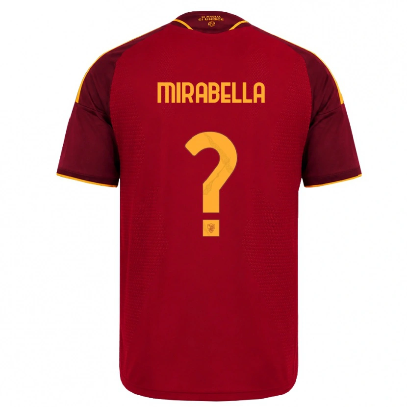 Danxen Donna Maglia Mattia Mirabella #0 Rosso Giallo Dorato Kit Gara Home 2026/27 Maglietta