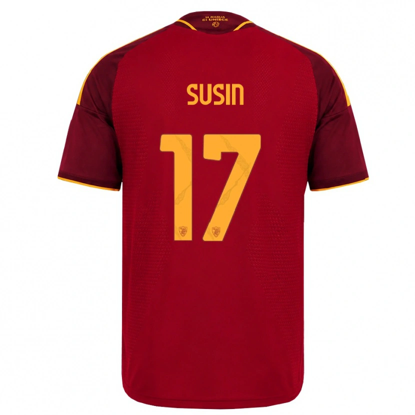 Danxen Donna Maglia Flavio Susin #17 Rosso Giallo Dorato Kit Gara Home 2026/27 Maglietta