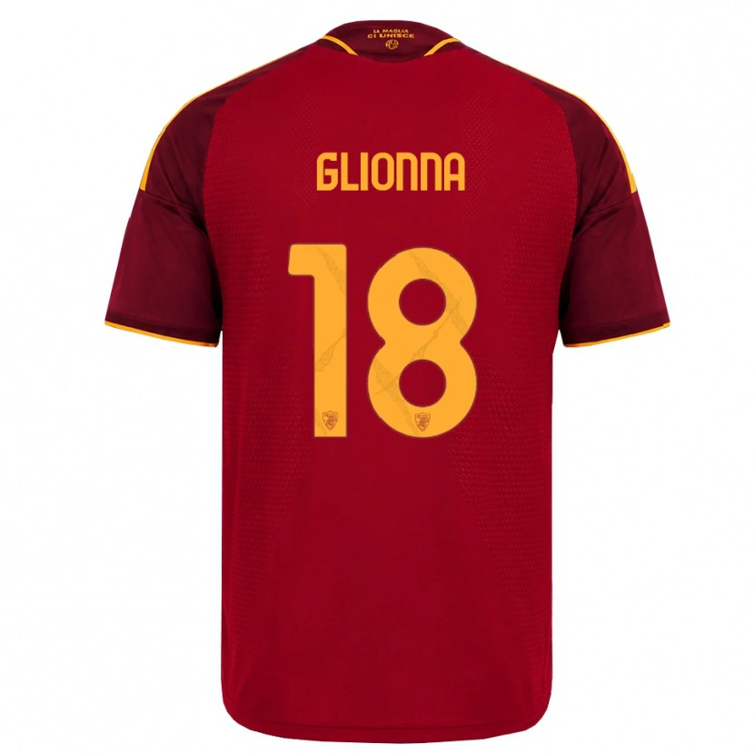 Danxen Donna Maglia Benedetta Glionna #18 Rosso Giallo Dorato Kit Gara Home 2026/27 Maglietta