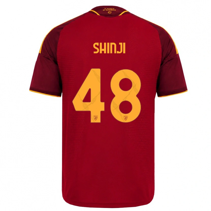 Danxen Donna Maglia Shin-Ji Kim #48 Rosso Giallo Dorato Kit Gara Home 2026/27 Maglietta