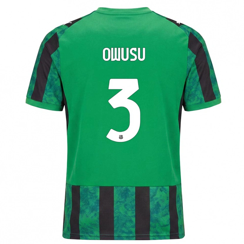 Danxen Donna Maglia Gideon Owusu #3 Verde Nero Bianco Kit Gara Home 2026/27 Maglietta