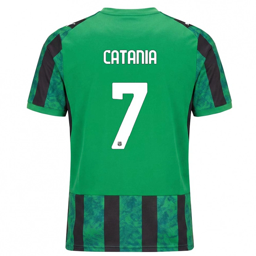 Danxen Donna Maglia Nicolò Catania #7 Verde Nero Bianco Kit Gara Home 2026/27 Maglietta